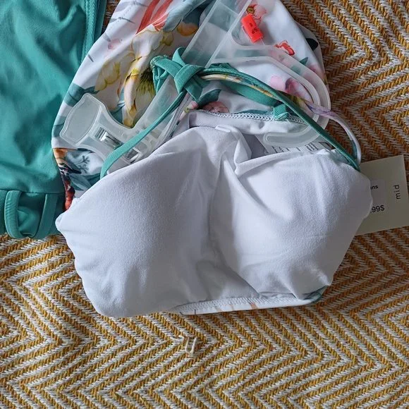 NWT M.I.D. Girls Two-Piece Floral Swimsuit Size 7-8 - Picture 6 of 8